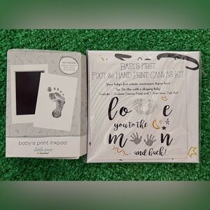 Baby's First Foot & Hand Print Canvas Kit - Black